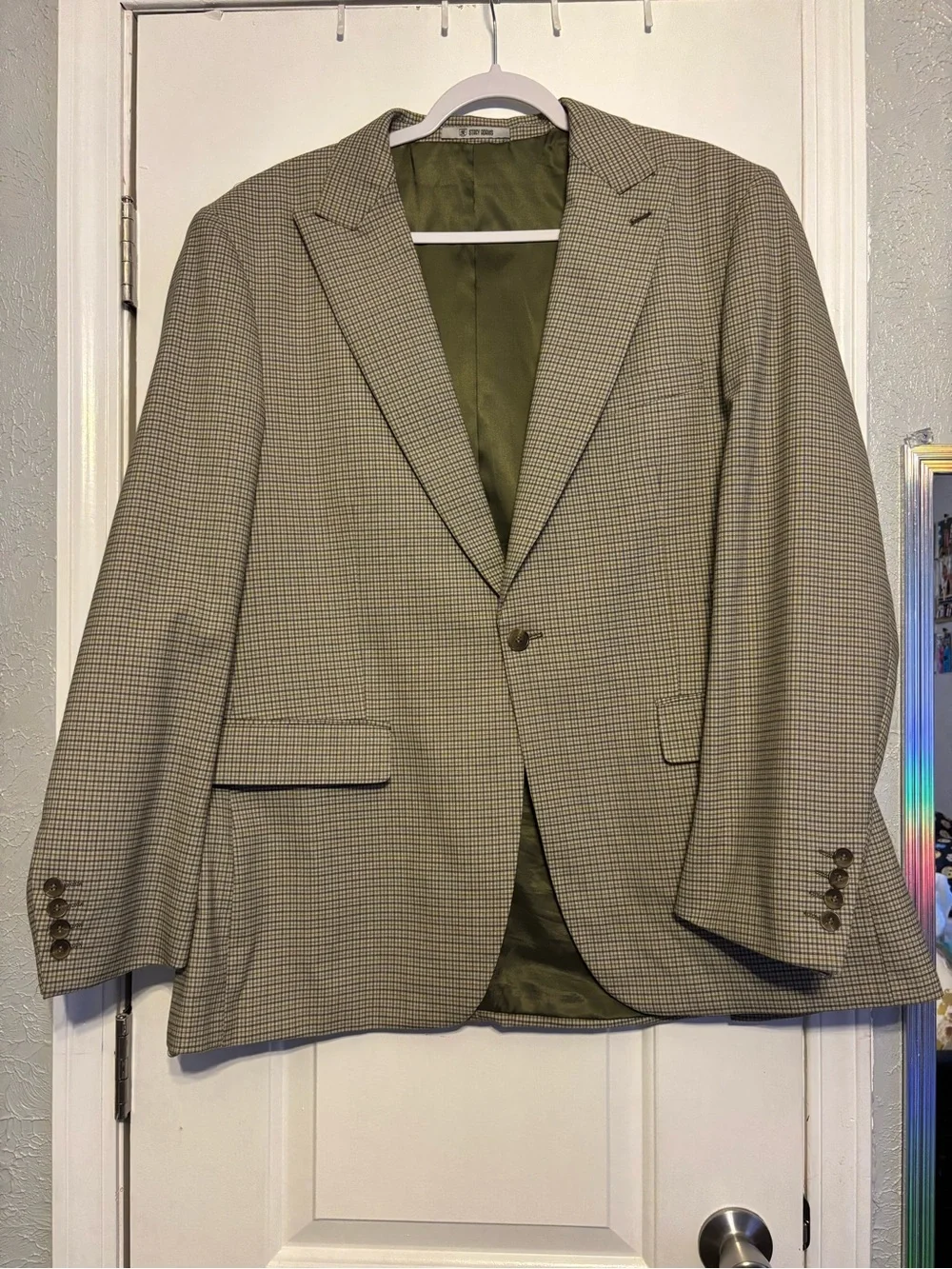 Stacy Adams Olive Green Men's 3-piece Suit